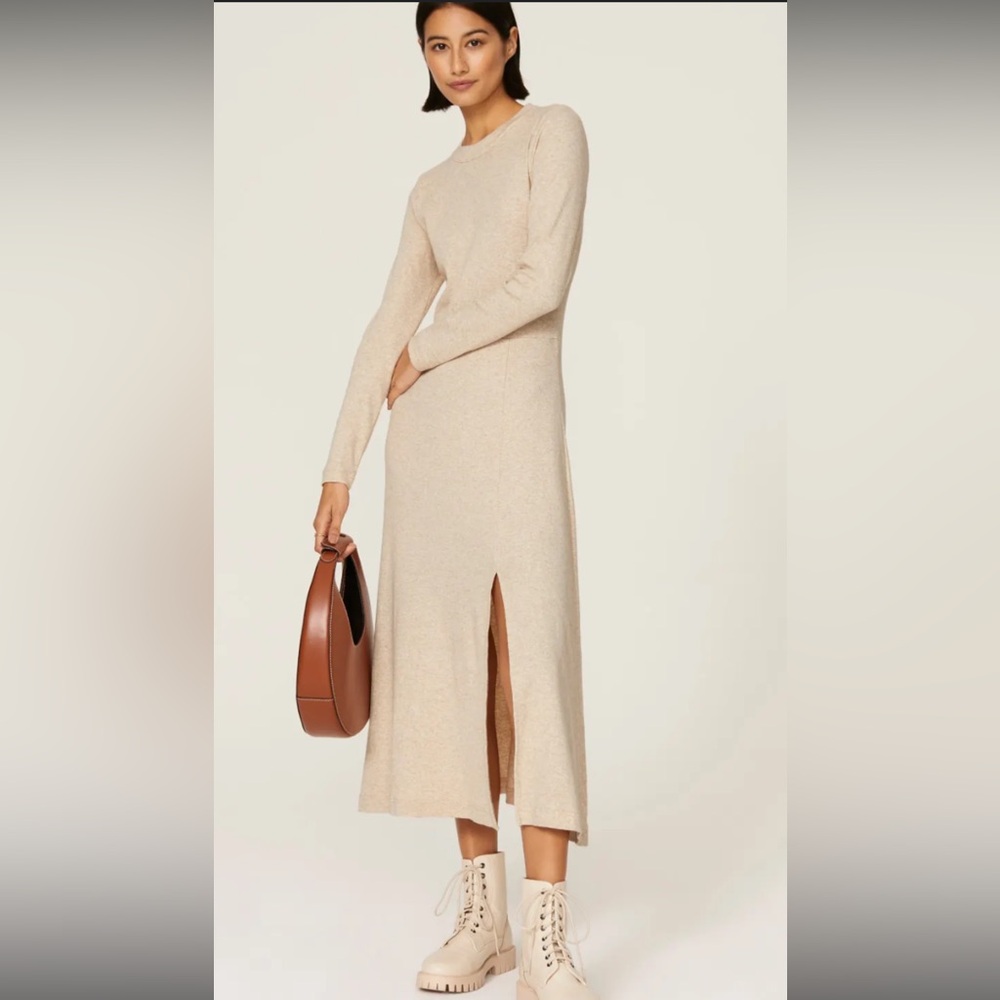 Club Monaco Oatmeal Rib Knit Dress